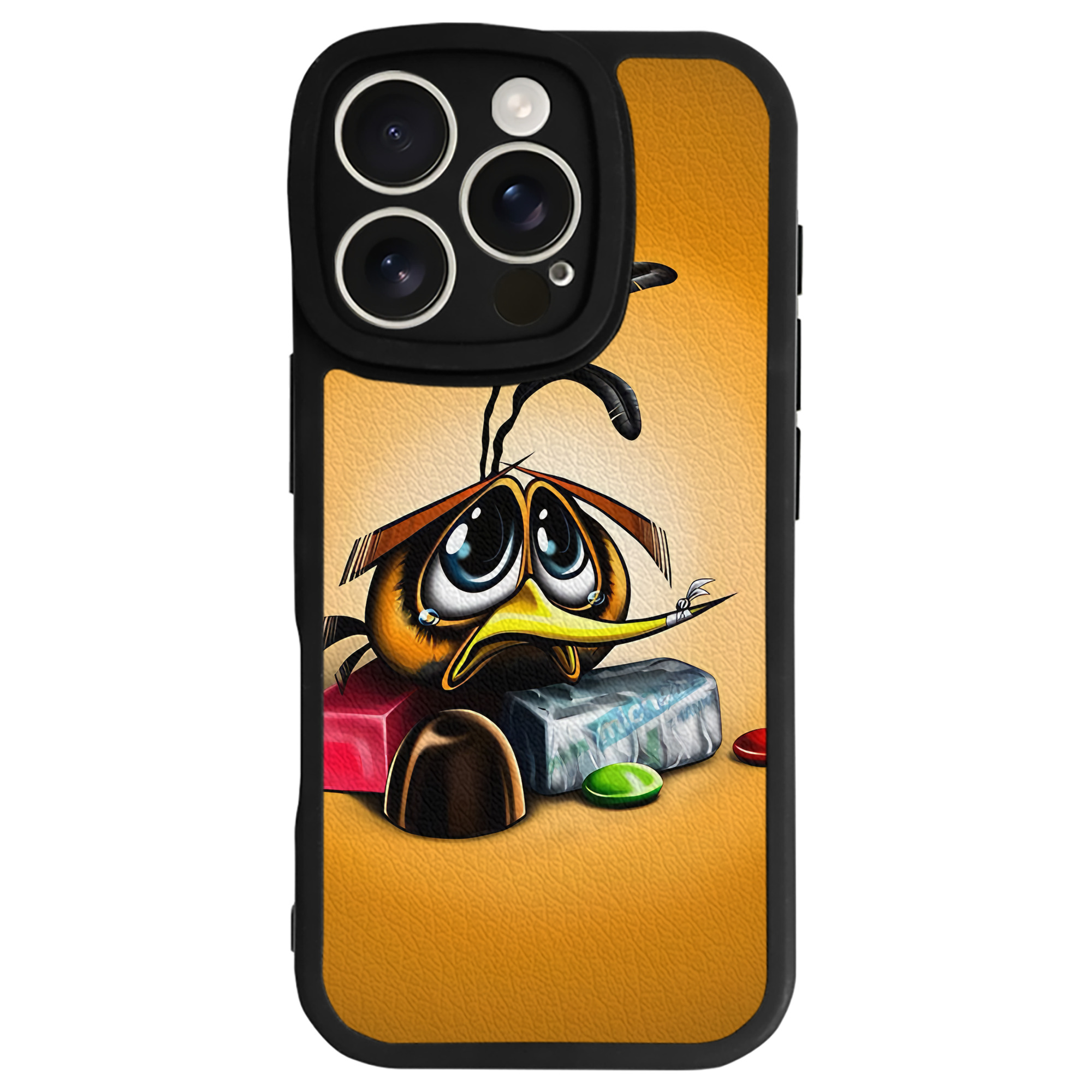 （画像用） Angry Birds アングリーバード 【iPhone 16シリーズ対応】シリコンスマホケース（レザー調） 材質：シリコン